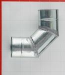 Отвод для круглых воздуховодов оцинкованный d100 мм на 90° - фото 3